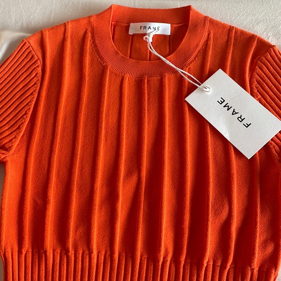 FRAME Trendy Orange Top - Picture 5 of 6